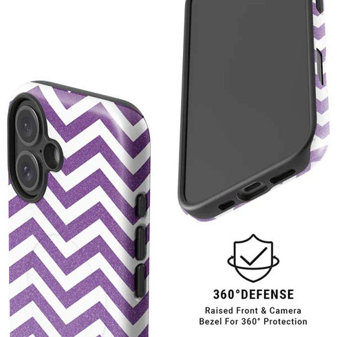 Purple Chevron iPhone 16 Plus Magsafe Impact Case